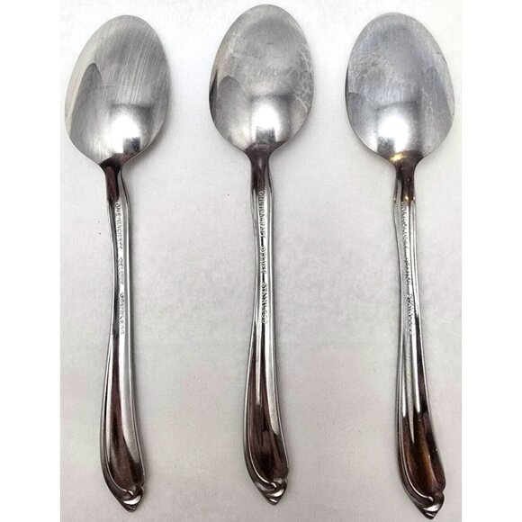 3 Oneidacraft Deluxe SHASTA Stainless Steel Spoons Teaspoons Replacements Oneida - Picture 2 of 5